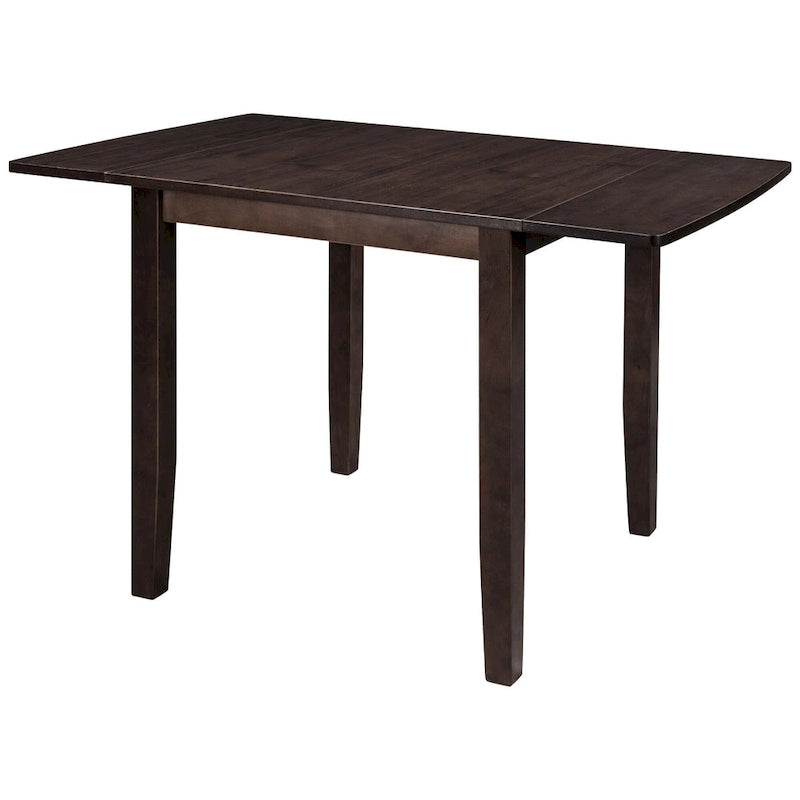 Ensemble table à manger à abattants pour 2 personnes, espresso/marron, 3 pièces