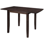 Ensemble table à manger à abattants pour 2 personnes, espresso/marron, 3 pièces