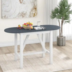 Ensemble de salle à manger de 3 pièces en bois, hauteur comptoir, avec table à rabat et 2 chaises