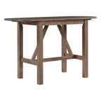 Ensemble de salle à manger de 3 pièces en bois, hauteur comptoir, avec table à rabat et 2 chaises