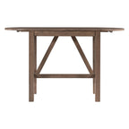 Ensemble de salle à manger de 3 pièces en bois, hauteur comptoir, avec table à rabat et 2 chaises