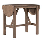 Ensemble de salle à manger de 3 pièces en bois, hauteur comptoir, avec table à rabat et 2 chaises