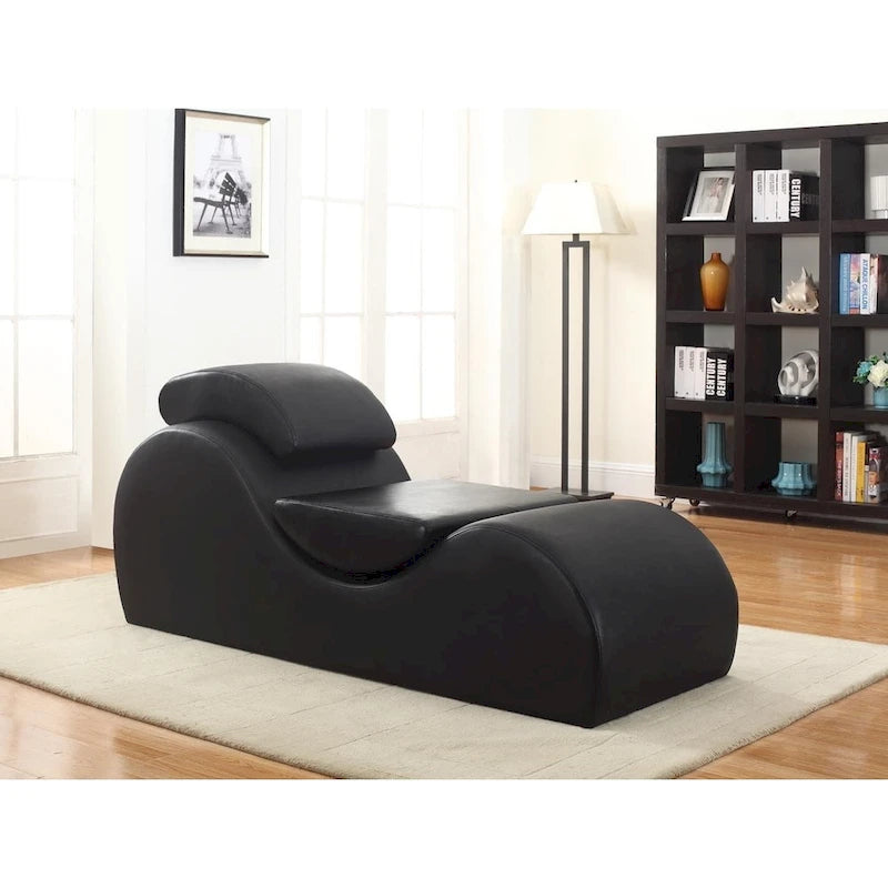 Chaise longue de relaxation et d'étirement en similicuir