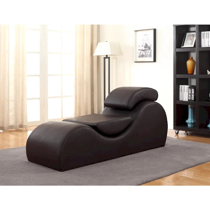 Chaise longue de relaxation et d'étirement en similicuir