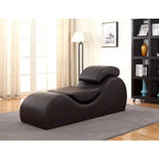 Chaise longue de relaxation et d'étirement en similicuir