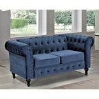 Causeuse Brooks en velours style chesterfield classique