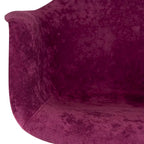 Fauteuil à bascule en velours – Monoplace, piètement Eiffel | Bleu sarcelle / Marron café / Gris nuage / Violet