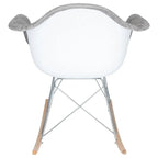 Fauteuil à bascule en velours – Monoplace, piètement Eiffel | Bleu sarcelle / Marron café / Gris nuage / Violet