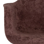 Fauteuil à bascule en velours – Monoplace, piètement Eiffel | Bleu sarcelle / Marron café / Gris nuage / Violet