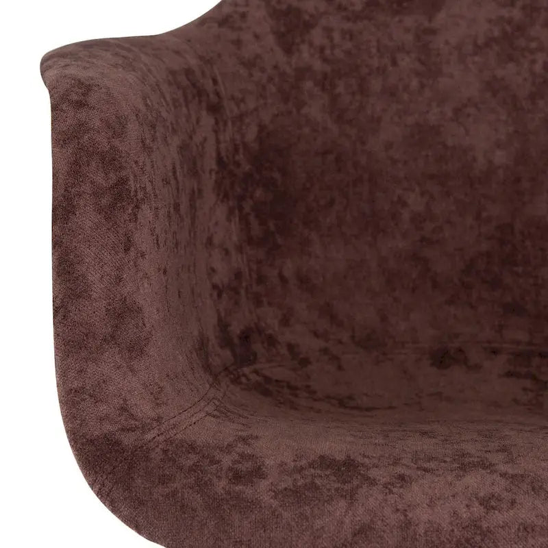 Fauteuil à bascule en velours – Monoplace, piètement Eiffel | Bleu sarcelle / Marron café / Gris nuage / Violet