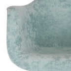 Fauteuil à bascule en velours – Monoplace, piètement Eiffel | Bleu sarcelle / Marron café / Gris nuage / Violet
