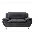 Sanuel 61.3 Faux Leather Pillow Top Arm Loveseat - N/A