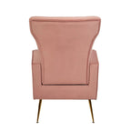 Fauteuil d'appoint en velours avec pieds dorés