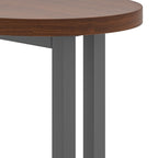 Table d'appoint ronde en bois de noyer marron, 3 pieds, 1 personne, 45,7 x 45,7 x 50,8 cm