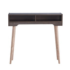 Table console Mid-Century Moderne | Espresso / Noir / Noyer / Vieilli | 2 étagères | 1 personne