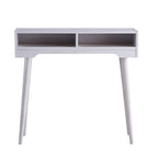 Table console Mid-Century Moderne | Espresso / Noir / Noyer / Vieilli | 2 étagères | 1 personne