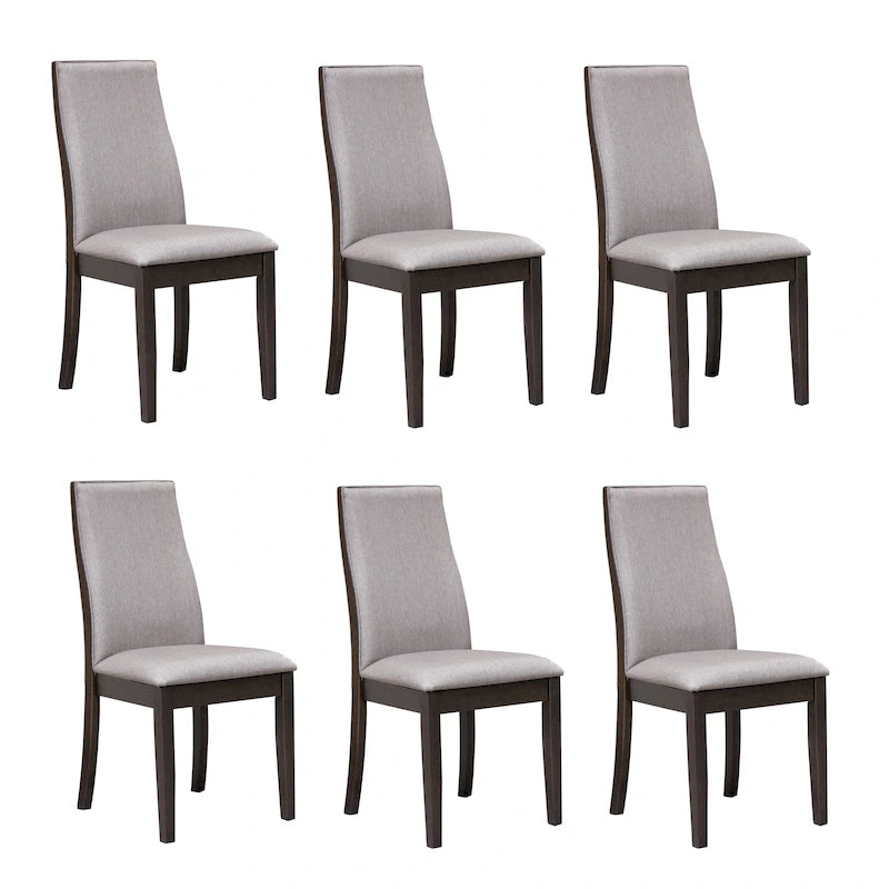 Chaises de salle à manger Charleston rembourrées à dossier plein (lot de 6)