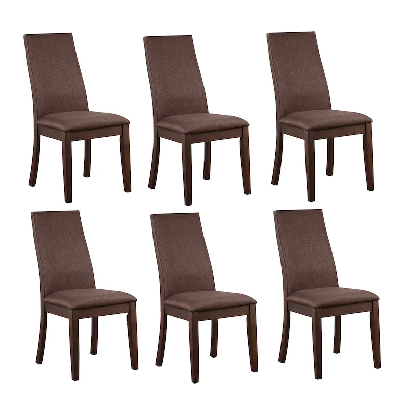 Chaises de salle à manger Charleston rembourrées à dossier plein (lot de 6)