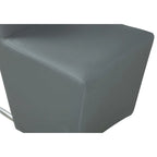 Chaise de salle à manger latérale rembourrée en similicuir gris, lot de 2 – Hauteur de salle à manger