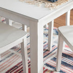 Ensemble de salle à manger 5 pièces Harrow style ferme blanc