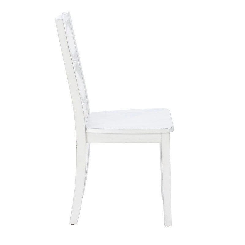 Ensemble de salle à manger 5 pièces Harrow style ferme blanc