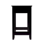 Console noire à 2 tiroirs avec accents en rotin