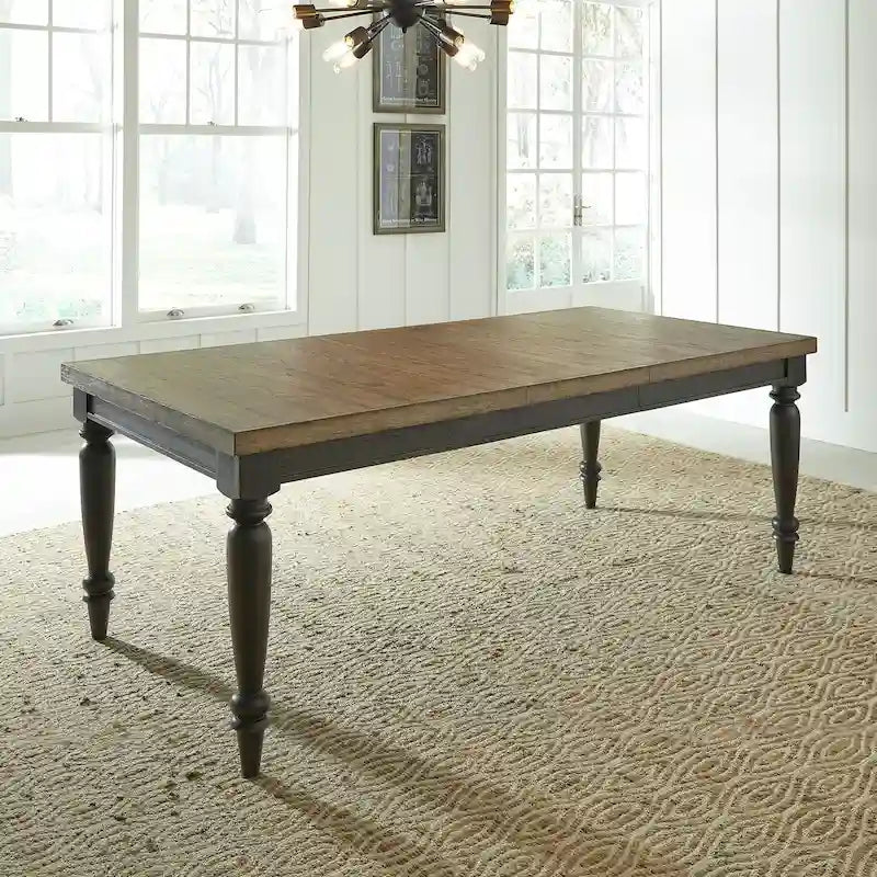 Table rectangulaire à pieds Harvest Home Chalkboard – Noir