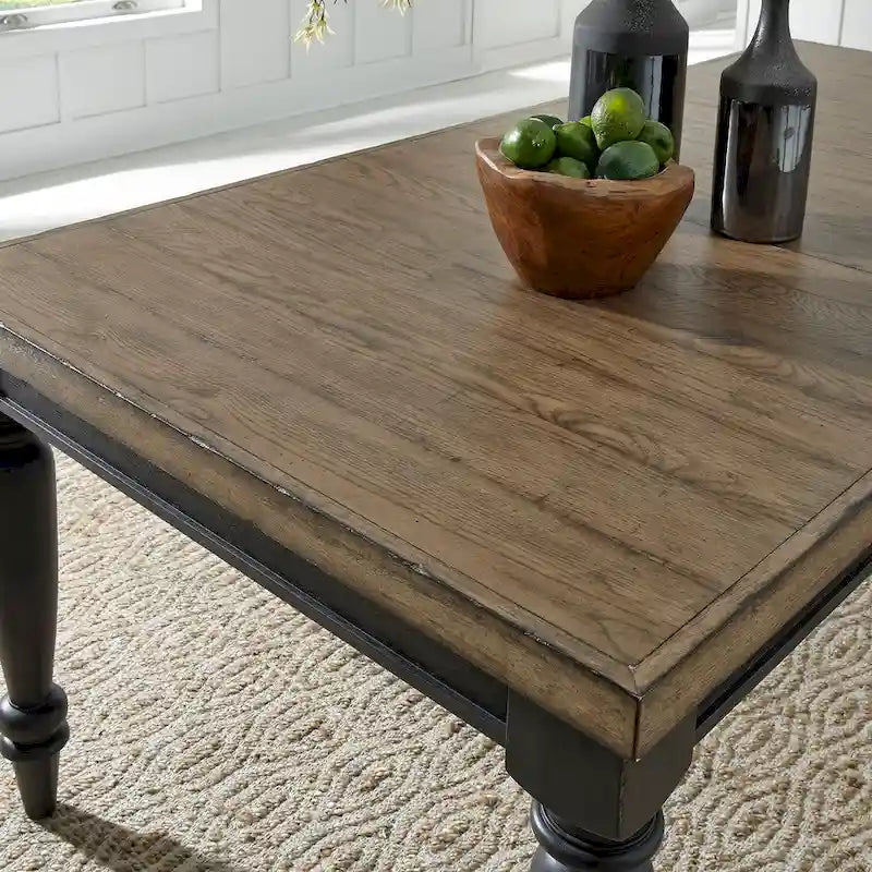 Table rectangulaire à pieds Harvest Home Chalkboard – Noir