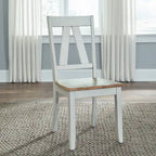 Ensemble de 7 meubles de table à tréteaux Lindsey Farm, blanc vieilli et grès