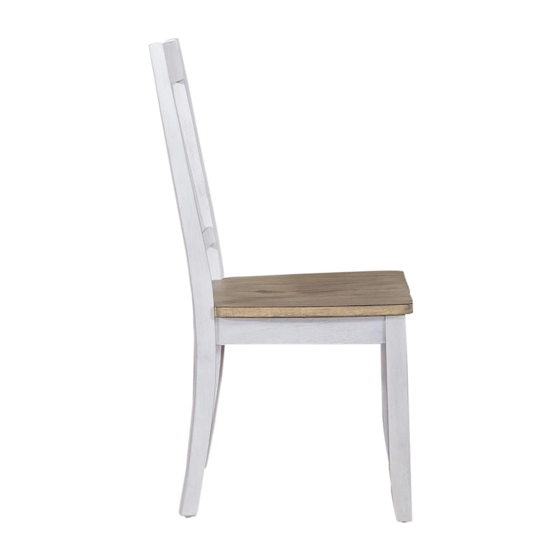 Ensemble de 7 meubles de table à tréteaux Lindsey Farm, blanc vieilli et grès