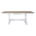 Ensemble de 7 meubles de table à tréteaux Lindsey Farm, blanc vieilli et grès