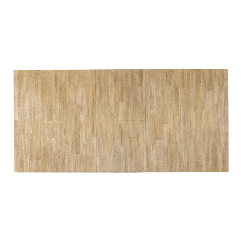 Ensemble de 7 meubles de table à tréteaux Lindsey Farm, blanc vieilli et grès
