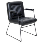 Fauteuil d'appoint en similicuir, piètement luge, une place – Blanc / Sable / Marine / Noir / Anthracite
