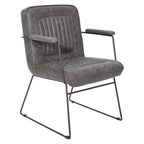 Fauteuil d'appoint en similicuir, piètement luge, une place – Blanc / Sable / Marine / Noir / Anthracite