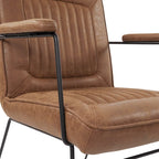 Fauteuil d'appoint en similicuir, piètement luge, une place – Blanc / Sable / Marine / Noir / Anthracite