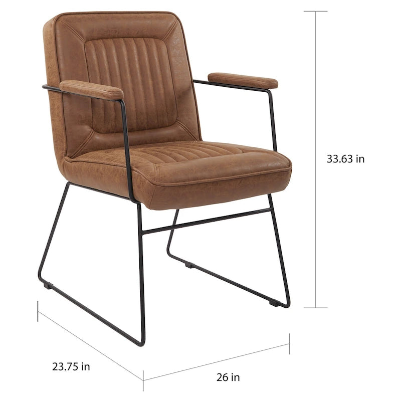 Fauteuil d'appoint en similicuir, piètement luge, une place – Blanc / Sable / Marine / Noir / Anthracite