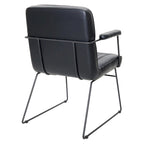 Fauteuil d'appoint en similicuir, piètement luge, une place – Blanc / Sable / Marine / Noir / Anthracite