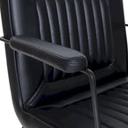 Fauteuil d'appoint en similicuir, piètement luge, une place – Blanc / Sable / Marine / Noir / Anthracite