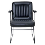 Fauteuil d'appoint en similicuir, piètement luge, une place – Blanc / Sable / Marine / Noir / Anthracite