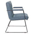 Fauteuil d'appoint en similicuir, piètement luge, une place – Blanc / Sable / Marine / Noir / Anthracite