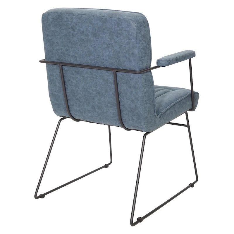 Fauteuil d'appoint en similicuir, piètement luge, une place – Blanc / Sable / Marine / Noir / Anthracite