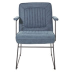 Fauteuil d'appoint en similicuir, piètement luge, une place – Blanc / Sable / Marine / Noir / Anthracite