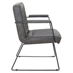 Fauteuil d'appoint en similicuir, piètement luge, une place – Blanc / Sable / Marine / Noir / Anthracite