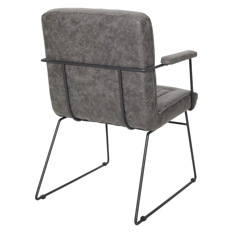 Fauteuil d'appoint en similicuir, piètement luge, une place – Blanc / Sable / Marine / Noir / Anthracite