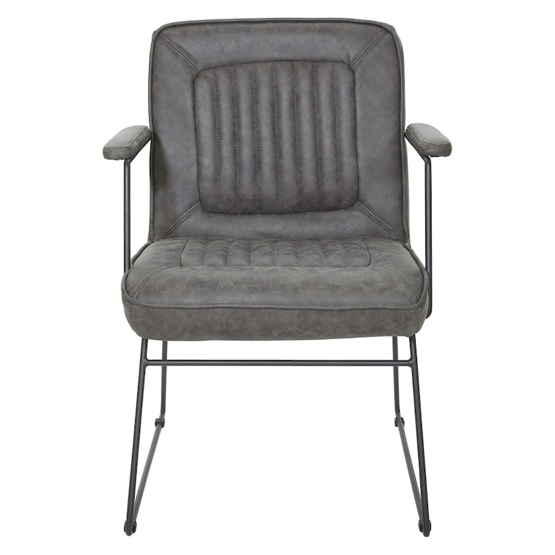 Fauteuil d'appoint en similicuir, piètement luge, une place – Blanc / Sable / Marine / Noir / Anthracite