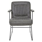 Fauteuil d'appoint en similicuir, piètement luge, une place – Blanc / Sable / Marine / Noir / Anthracite
