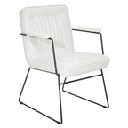 Fauteuil d'appoint en similicuir, piètement luge, une place – Blanc / Sable / Marine / Noir / Anthracite
