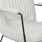 Fauteuil d'appoint en similicuir, piètement luge, une place – Blanc / Sable / Marine / Noir / Anthracite