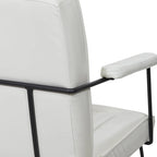 Fauteuil d'appoint en similicuir, piètement luge, une place – Blanc / Sable / Marine / Noir / Anthracite