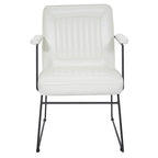 Fauteuil d'appoint en similicuir, piètement luge, une place – Blanc / Sable / Marine / Noir / Anthracite